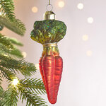 Елочная игрушка Морковь - Enchanted Garden 12 см, стекло