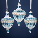 Елочные игрушки Geronimo: Небесная Глазурь 15 см, 3 шт, стекло