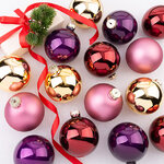 Елочные шары Романтический Вечер 8 см, 16 шт, стекло