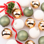 Елочные шары Holiday Rosemary 8 см, 16 шт, стекло