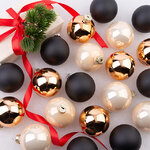 Елочные шары Gatsby Style 6 см, 20 шт, стекло