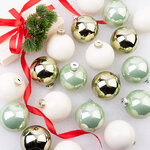Елочные шары Herbal Tea 6 см, 20 шт, стекло