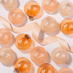 Елочные шары Bubble: Peach Pearl 6 см, 15 шт, стекло