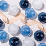 Елочные шары Bubble: Ночное Облако 6 см, 15 шт, стекло