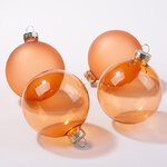 Елочные шары Bubble 8 см brandy mix, 4 шт, стекло