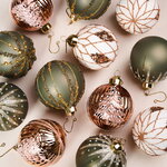 Елочные шары Sorbetto Verde 8 см, 12 шт, стекло