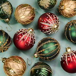 Елочные шары Capodanno 8 см, 12 шт, стекло