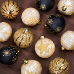 Елочные шары Affogato 8 см, 12 шт, стекло