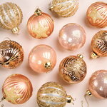 Елочные шары Caramello 8 см, 12 шт, стекло