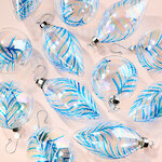 Елочные игрушки Gennaio Freddo 8 см, 12 шт, стекло