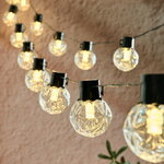 Гирлянда из лампочек Vespertine 6 м, 20 теплых белых LED ламп, черный ПВХ, IP44
