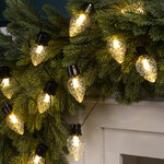 Гирлянда из лампочек Шишки Ретро 6 м, 20 теплых белых LED ламп, черный ПВХ, IP44