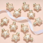 Набор стеклянных елочных игрушек Звезды 4.5 см перламутровый mix, 12 шт