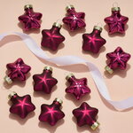 Набор стеклянных елочных игрушек Звезды 4.5 см magnolia mix, 12 шт