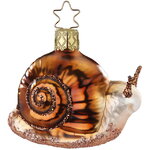 Стеклянная елочная игрушка Улитка Вита 6 см