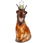 Стеклянная елочная игрушка Козлик Веня 10 см