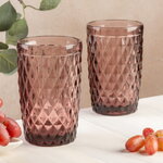 Стакан для воды Шатель 300 мл розовый, стекло