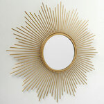Настенное зеркало - солнце Бруклин 50 см золотое