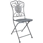 Складной стул Триббиани 91*53*41 см, серый, металл