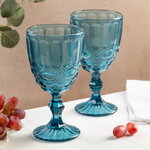 Бокал для вина Монруж 17 см синий, стекло