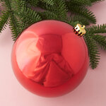 Пластиковый шар Sonder 15 см красный глянцевый