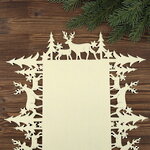 Новогодняя дорожка для стола Монтана 100*35 см белый молочный