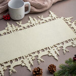 Новогодняя дорожка для стола Монтана 100*35 см белый молочный