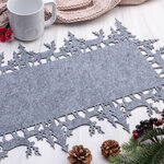 Новогодняя дорожка для стола Монтана 100*35 см дымчатая