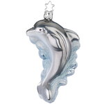 Стеклянная елочная игрушка Дельфин Фонз - Antrim 13 см