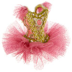 Элитная елочная игрушка Платье балерины Жозефины 10 см розовое, подвеска