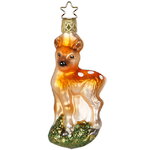 Стеклянная елочная игрушка Олень Фредо - Wittland 10 см