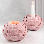 Керамический подсвечник Carciofo 9 см нежно-розовый