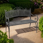 Металлическая садовая скамейка Триббиани Сlassic 108*91*51 см серая