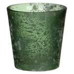 Подсвечник для чайной свечи Линда 8 см темно-зеленый, стекло