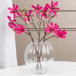 Веточка Магнолия в цвету 45 см розовая