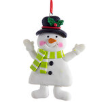 Елочная игрушка Новогодний Сказочник - Снеговик 9 см, подвеска