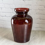 Стеклянная красная ваза Бригитта 22 см