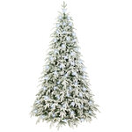 Искусственная елка с огоньками Polaris заснеженная 180 см, 408 холодных белых ламп, ЛИТАЯ + ПВХ