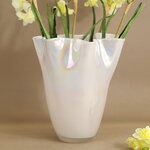 Декоративная ваза Via Drappo 25 см белая