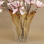 Декоративная ваза Via Drappo 27 см янтарная