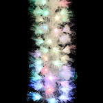 Хвойная гирлянда с оптоволокном Пастельная радуга 200 см белая, ПВХ
