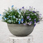 Декоративное кашпо Ричмонд 35*17 см серое, пластик