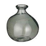 Стеклянная ваза Slavi 18 см серая прозрачная
