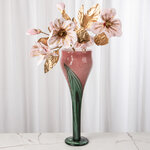 Декоративная ваза Альбигоно 45 см розово-зеленая