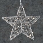 Светодиодное украшение Звезда Герэль 28 см, 40 теплых белых LED, на батарейках, IP20