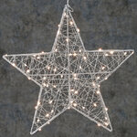 Светодиодное украшение Звезда Герэль 38 см, 60 теплых белых LED ламп, IP44