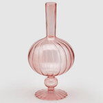 Стеклянная ваза Monofiore 25 см нежно-розовая