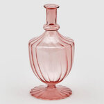 Стеклянная ваза-подсвечник Monofiore 20 см нежно-розовая