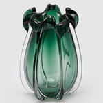 Стеклянная ваза Ferguson 30 см зеленая