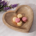 Деревянная тарелка Сердце 25 см